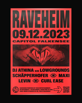 Raveheim Poster 09.12.2023. Astreinstudio.