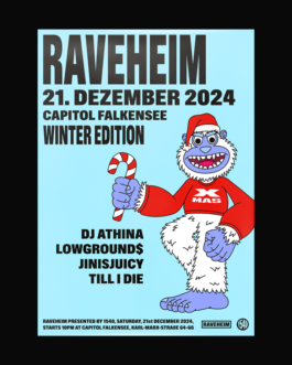 Raveheim Poster 21.12.2024. Astreinstudio.